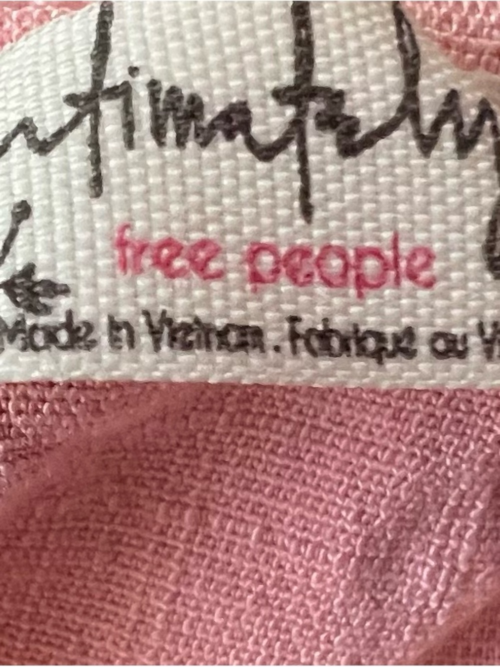 Free People XS Lola Bodysuit Pink Bow Tie Shoulder Notch Neck - Picture 7 of 10